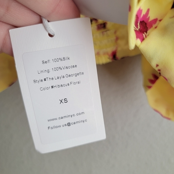 CAMI NYC Layla Georgette Tie-Front Floral Top in Hibiscus Floral size XS NWT - Picture 5 of 8